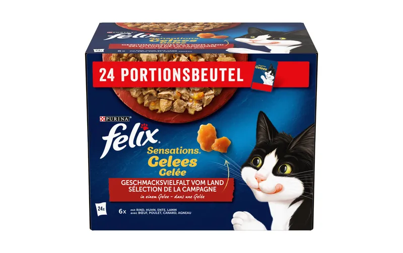 Felix Nassfutter Sensations Gelee Fleisch, 24 x 85 g