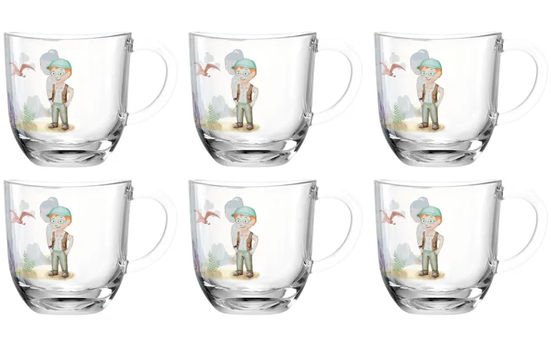 LEONARDO Kindertasse Avvenutura 280 ml, 6 Stück, Dinosaurier