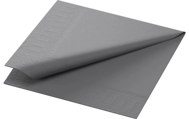 Duni Papierservietten Tissue 24 cm x 24 cm, 250 pezzi, grigio