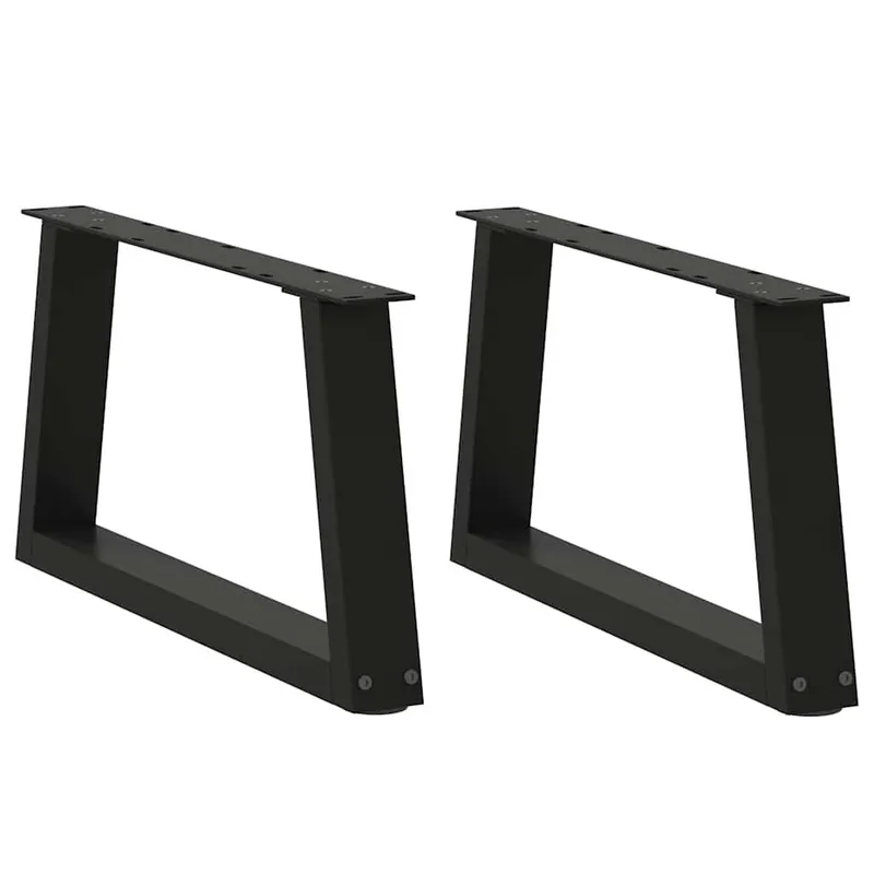 Couchtischbeine V-Form 2 pieces black 70x(30-31,3) cm Stahl