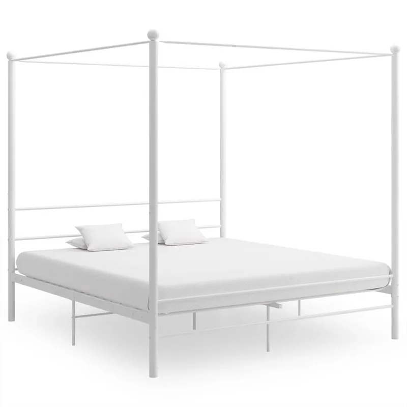 Himmelbett bianco Metall 200x200 cm