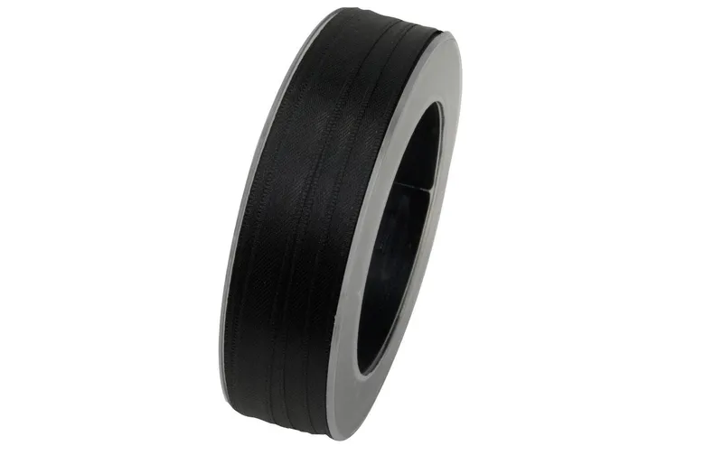 GOLDINA Satinband 10 mm x 25 m, noir, 1 pièces
