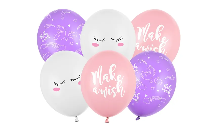 Partydeco Luftballon Unicorn mix Ø 30 cm, 6 pièces