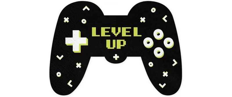 Partydeco Papierservietten Game Controller 11.5 x 16 cm, 12 pieces