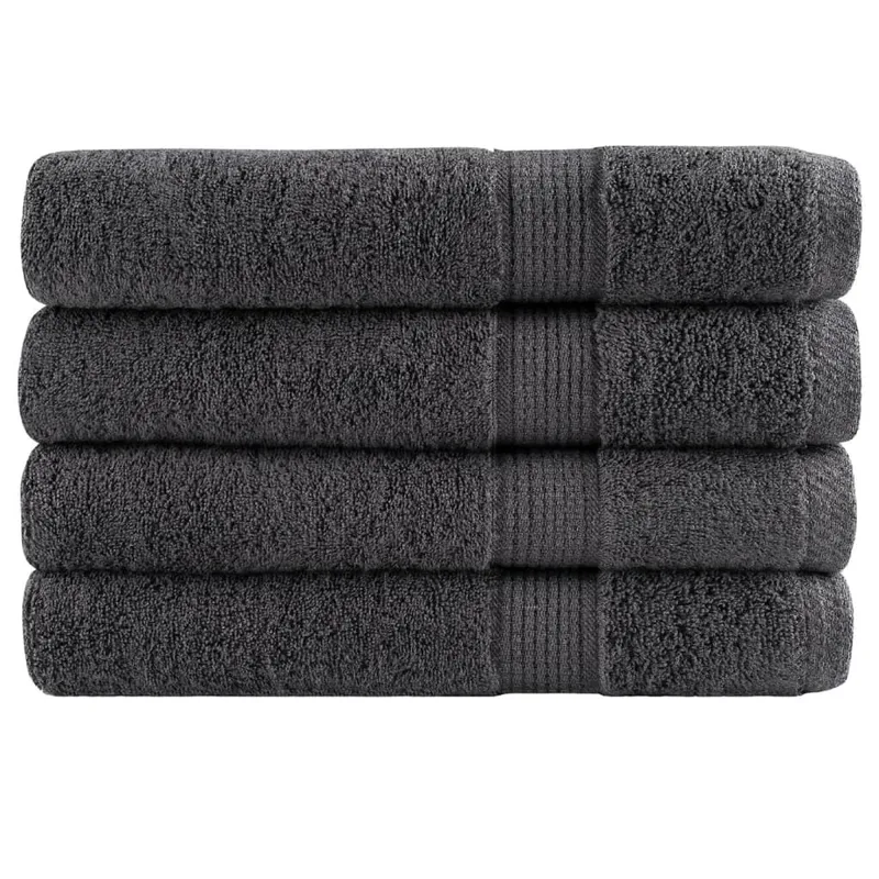 Premium Handtücher SOLUND 4 Stk. Anthrazit 100x200 cm 600 g/m²
