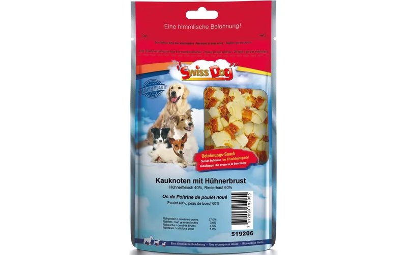 SwissDog Nodi da masticare al petto di pollo, 400 g