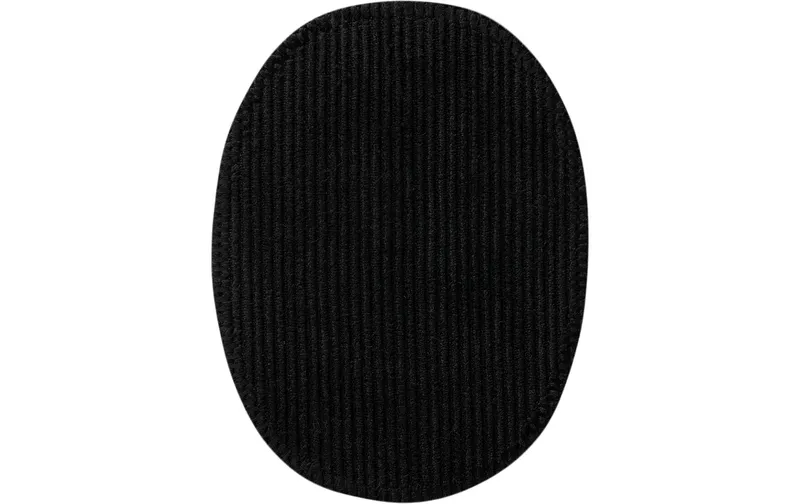 Mono-Quick Kordflicken Oval 8.5 x 11.2 cm Schwarz, 2 Stück