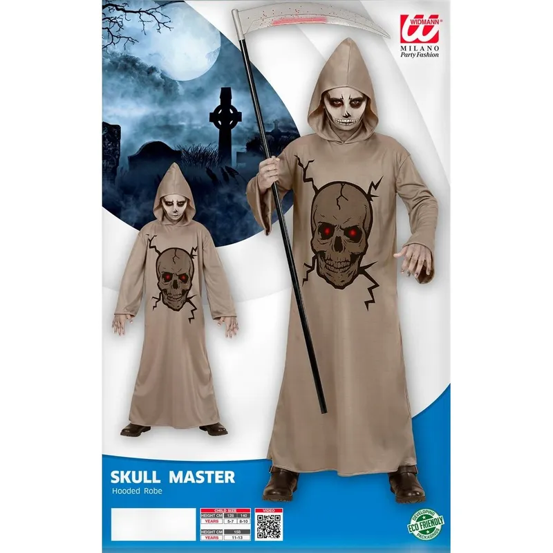 Kinderkostüm Sensemann 128cm grau