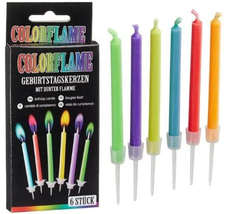 Geburtstagskerze Bunte Flamme