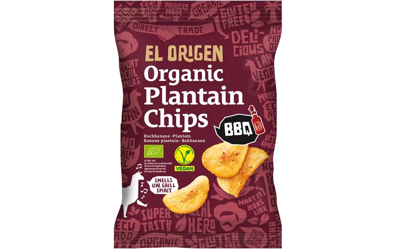 El Origen Kochbananen Chips BBQ Beutel 80g