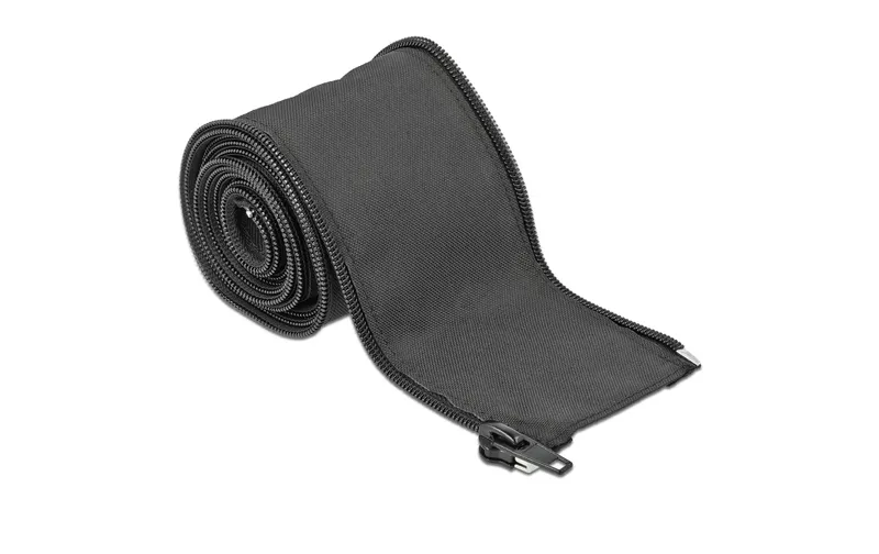 Delock Kabelschlauch 2 m x 25 mm, mit Reissverschluss noir