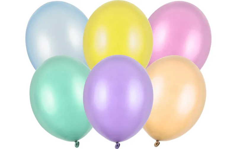Partydeco Luftballon Uni Strong Pearl 100 pieces, multicolour, Ø 27 cm