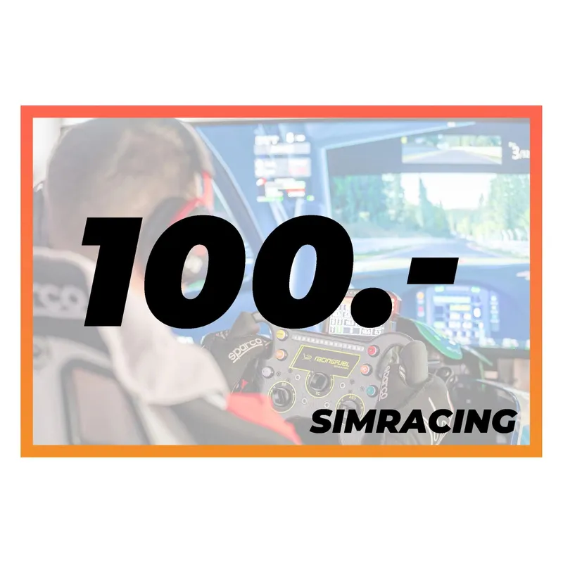 RacingFuel Simulators Simracing Erlebnis-Gutschein CHF 100