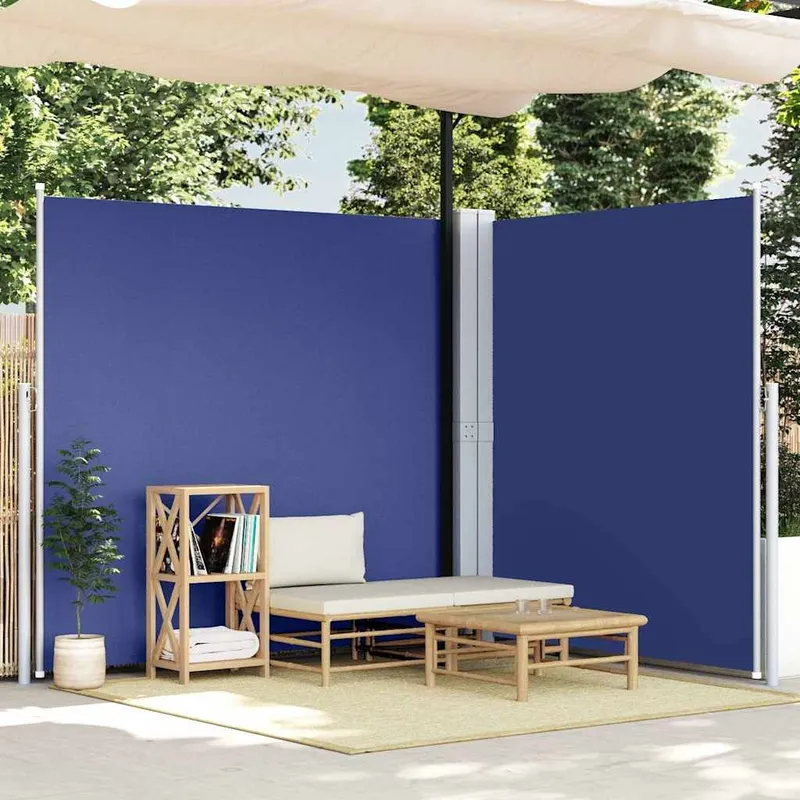 Seitenmarkise Ausziehbar Blau 220x600 cm