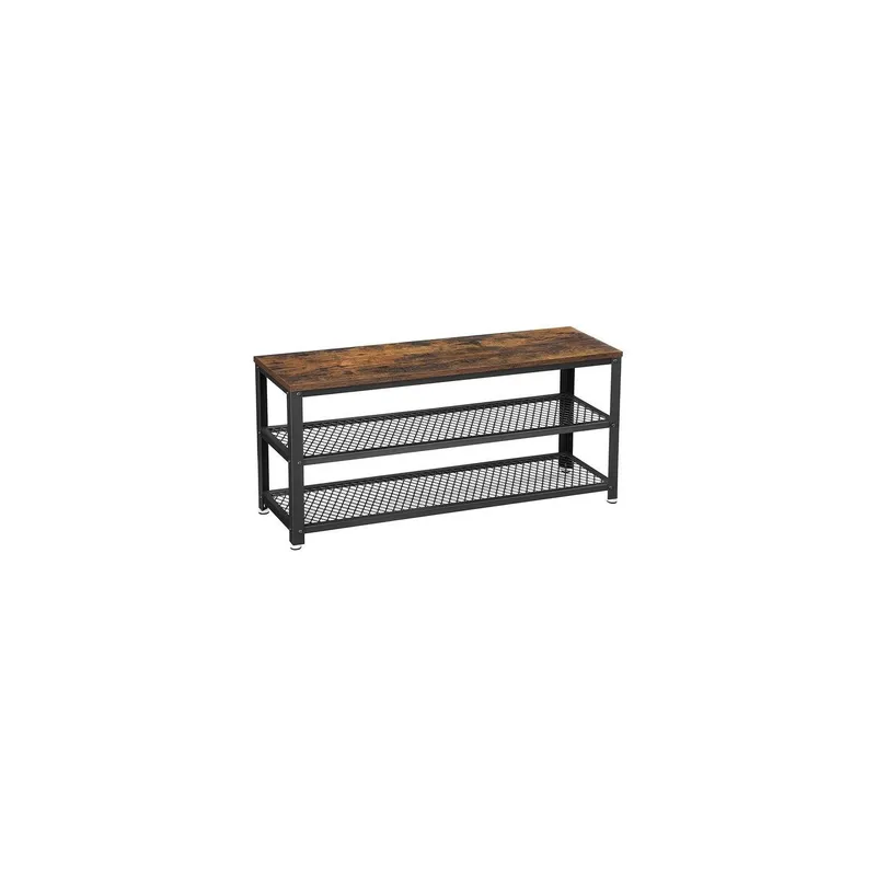 VASAGLE Schuhregal 100 cm x 30 cm, black/brown