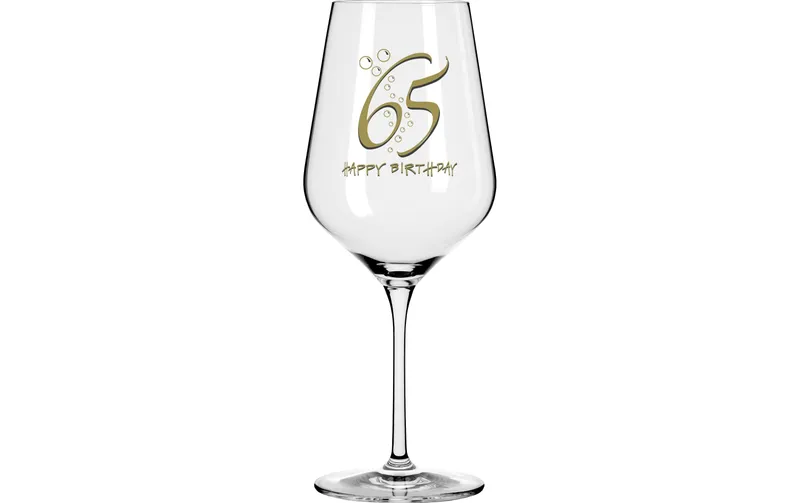 Wate Weinglas Happy Birthday "65"