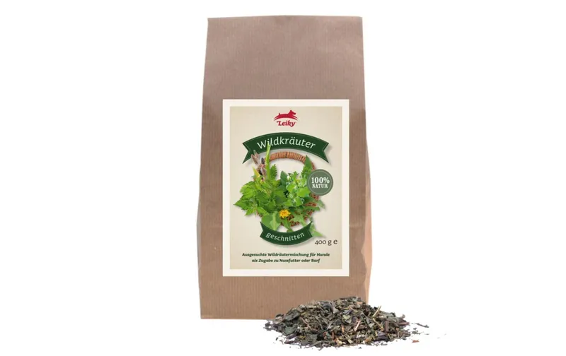 Leiky Hunde-Nahrungsergänzung Wildkräuter, 400 g