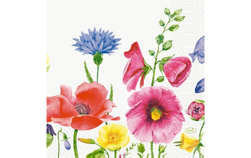 Duni Papierservietten Flowy 50 pieces, 33 x 33 cm, multicolour