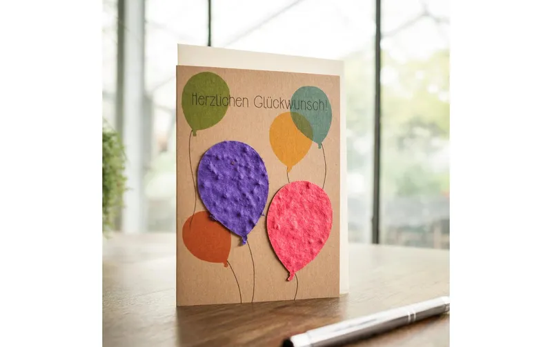 Die Stadtgärtner Glückwunschkarte Papier mit Blumensamen