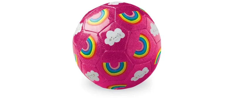 Crocodile Creek Fussball Glitzer, Regenbogen, Grösse 3, 17.8 cm
