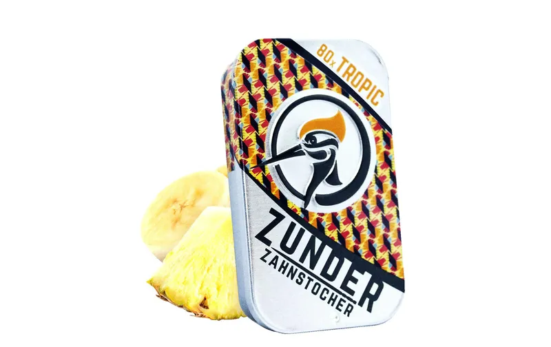 Zunder Zahnstocher Tropic in der Zunder Schiebedose 80 Stück