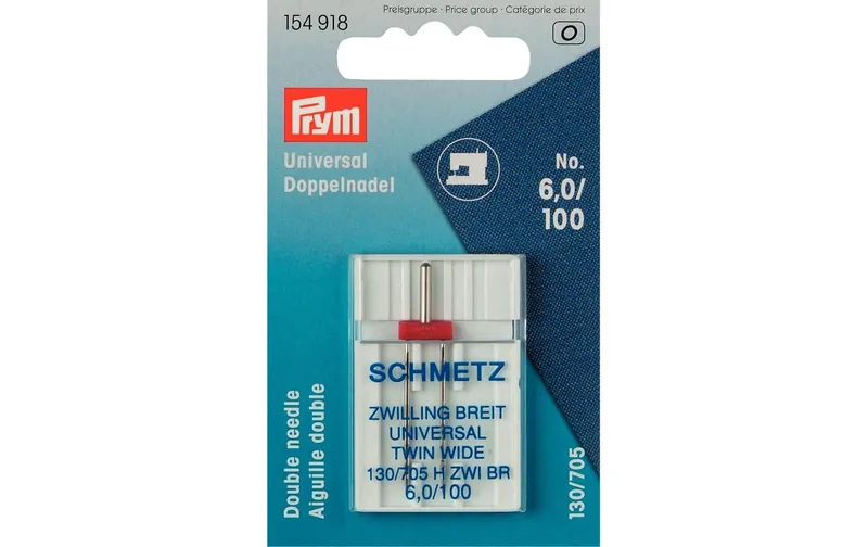 Prym Nähmaschinennadel Universal Nr. 100 Doppel, 1 pièces