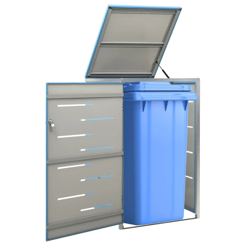 box per bidoni per 1 Tonne 69x77,5x115 cm Edelstahl