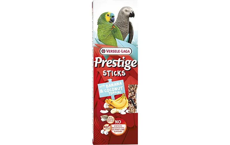 Versele Laga Vogelfutter Prestige Sticks Banane e Kokos 2 pz.