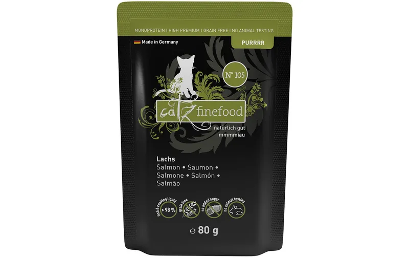 catz finefood Nassfutter Purrrr No.105 Lachs, 80 g