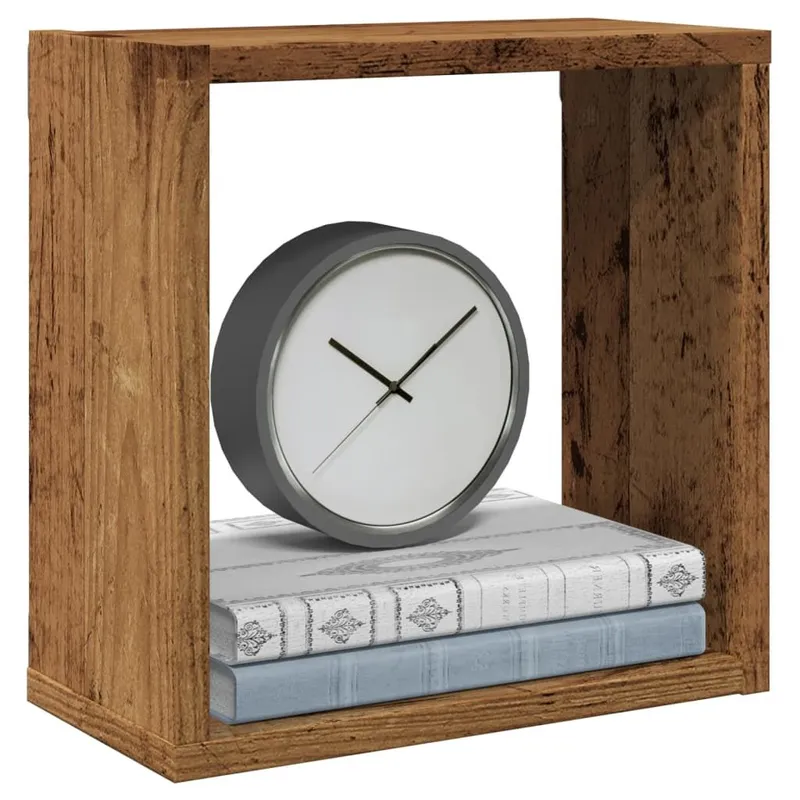 Würfel-Wandregale 6 Stk. Altholz-Optik 30x15x30 derivato del legno