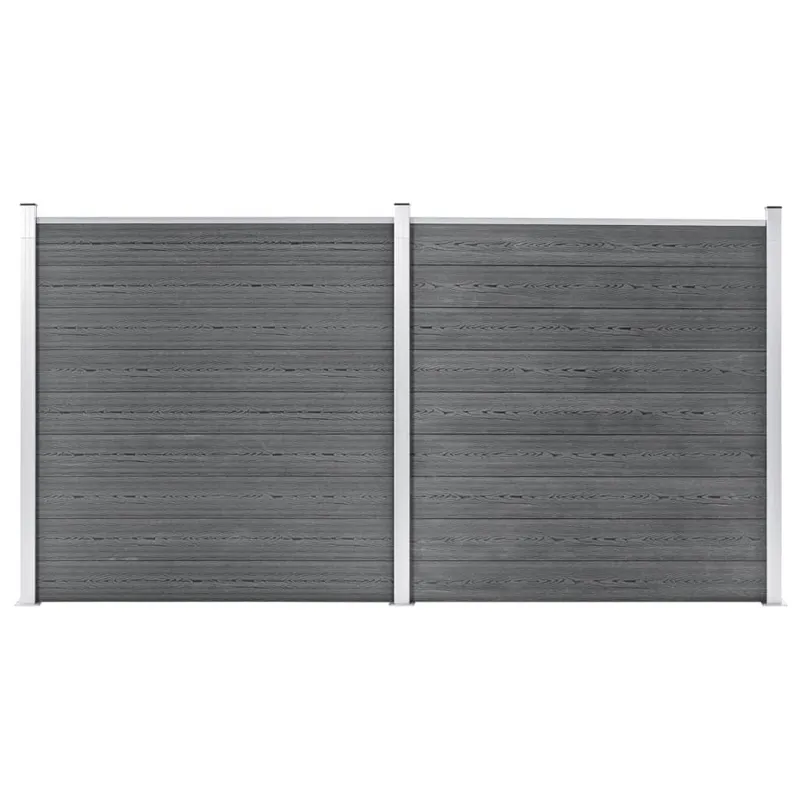 Gartenzaun WPC 353×186 cm Grau