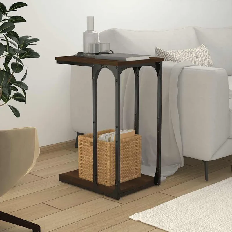 Beistelltisch marrone Eichen-Optik 40x30x60 cm derivato del legno