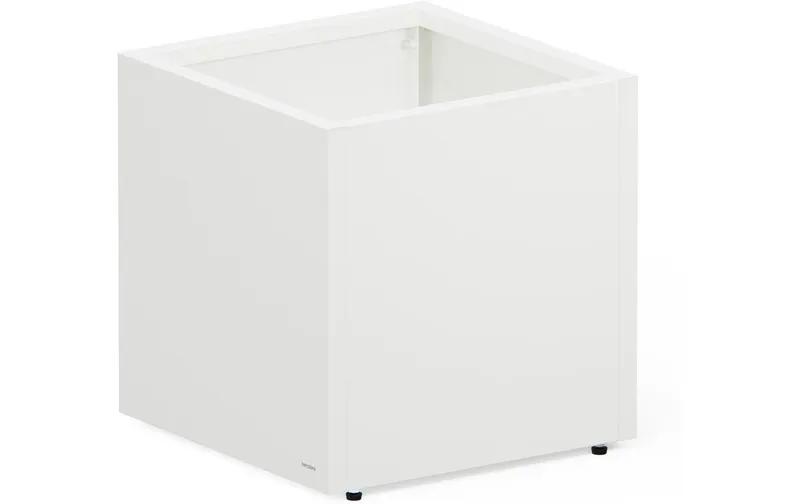 Herstera Metall-Pflanzgefäss Cube 50 cm Moon White