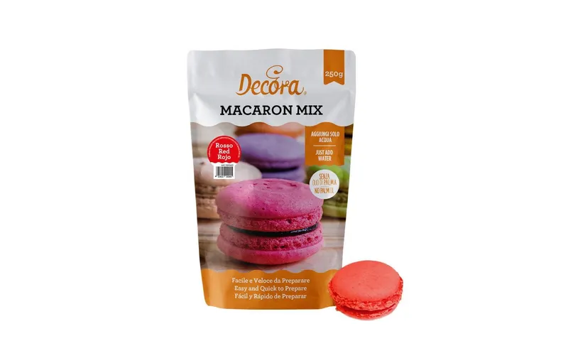 Decora Macaron Backmischung rot 250 g