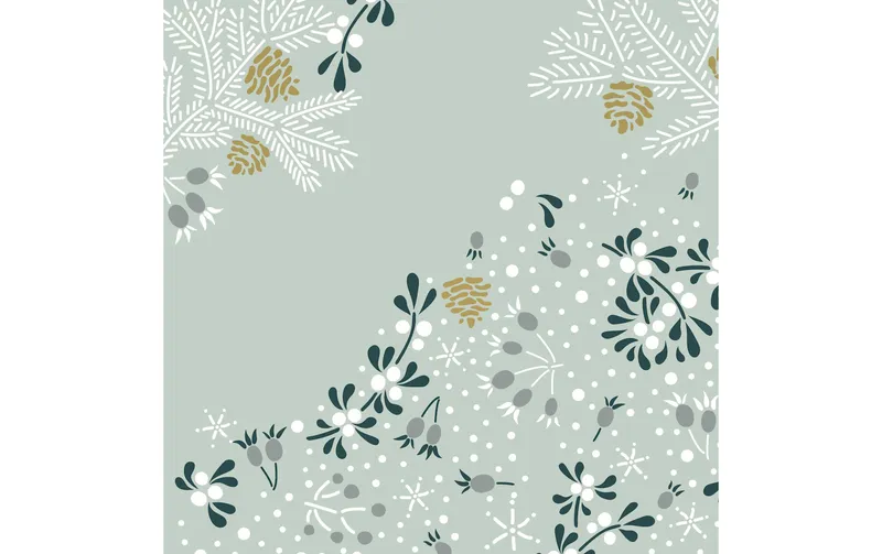 Paper + Design Papierservietten Frosty floral 24 cm x 24 cm, 20 pièces