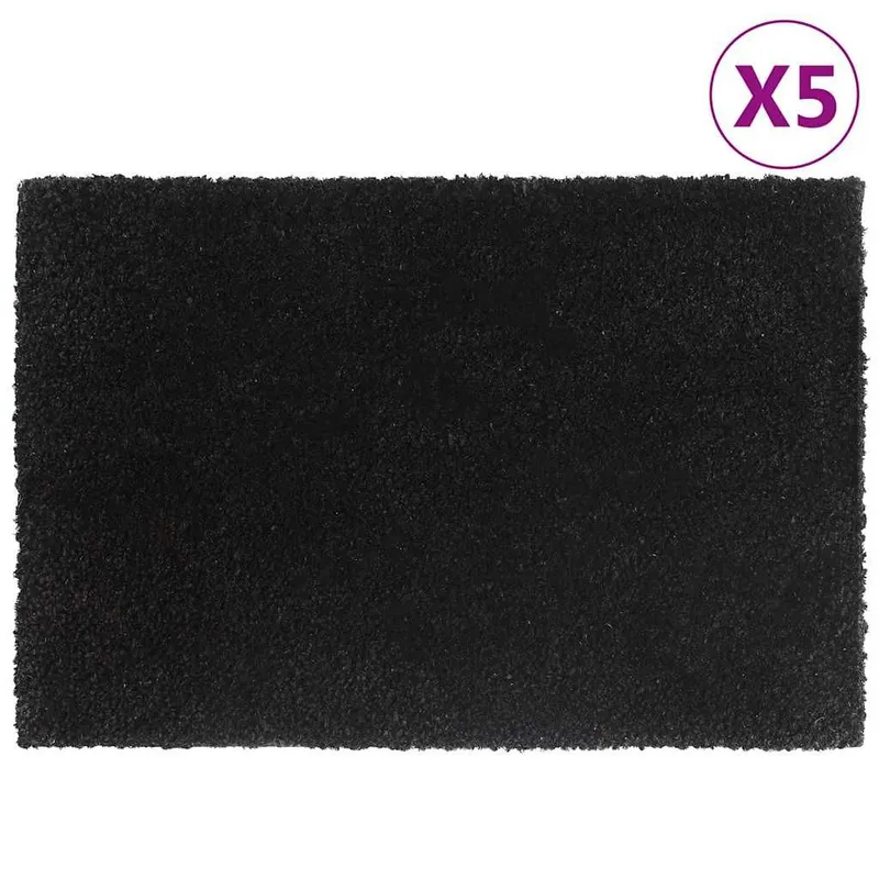 Fußmatten 5 Stk. nero 40x60 cm Kokosfaser Getuftet