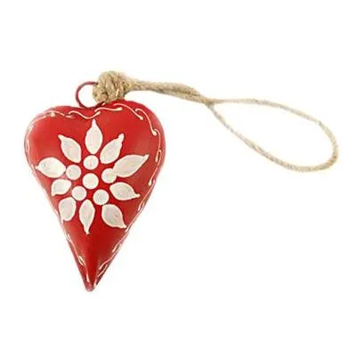 rotes Metall Herz 7.5cm