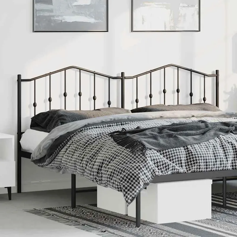 Ersatz-Kopfteil Metall Schwarz 180 cm