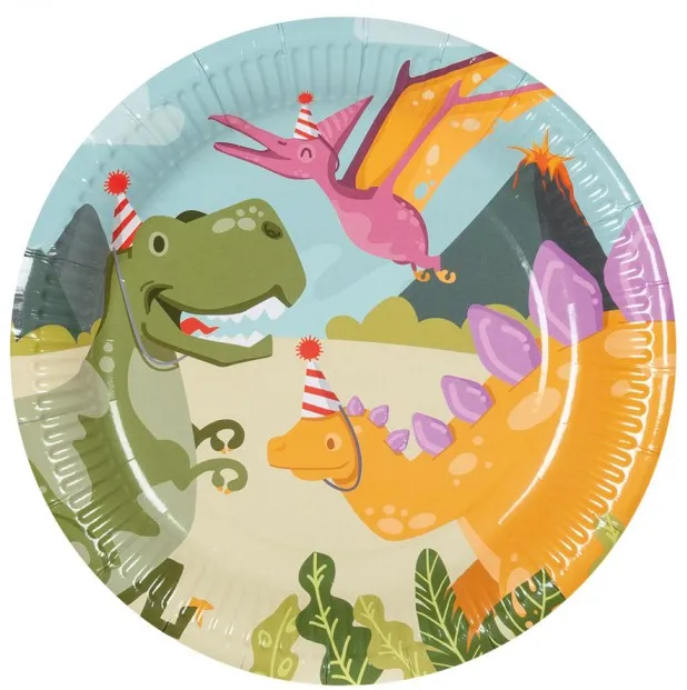 Partyteller 10 Stk. Dino Party