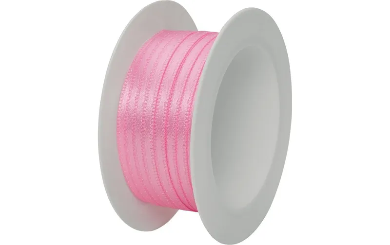 Stewo Satinband Doppel-Satin 3 mm x 5 m, Rosa