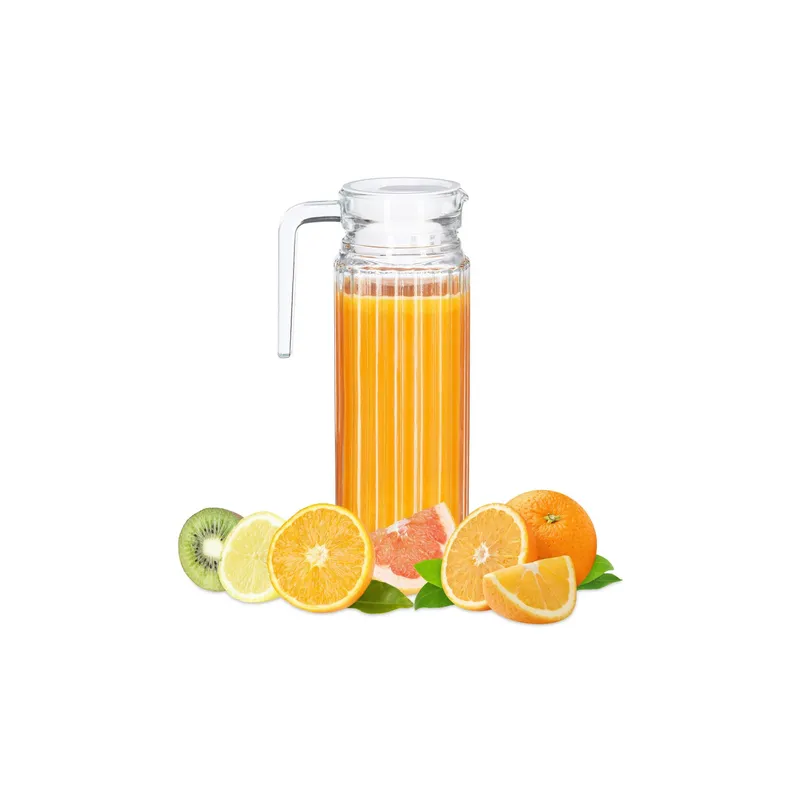 relaxdays Caraffa di succo 1 l, Transparente