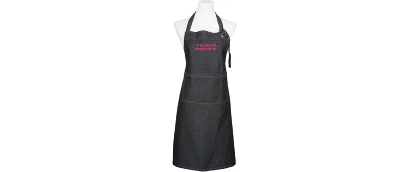 pad Kochschürze Denim Queen of Everything black, 80 x 70 cm
