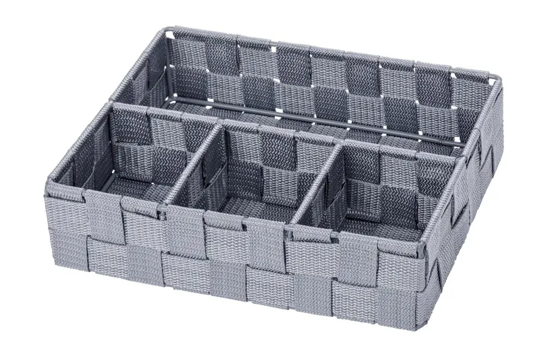 Wenko Aufbewahrungskorb Adria 26 x 17 x 6.5 cm, gris
