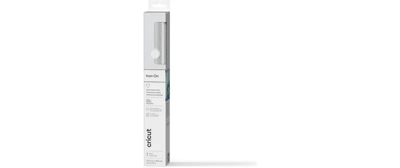 Cricut Aufbügelfolie Glitzer Iron-On 30.5 x 48.3 cm , blanc