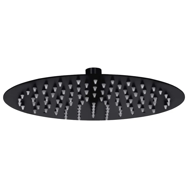 Regenbrause Edelstahl 25 cm Rund Schwarz
