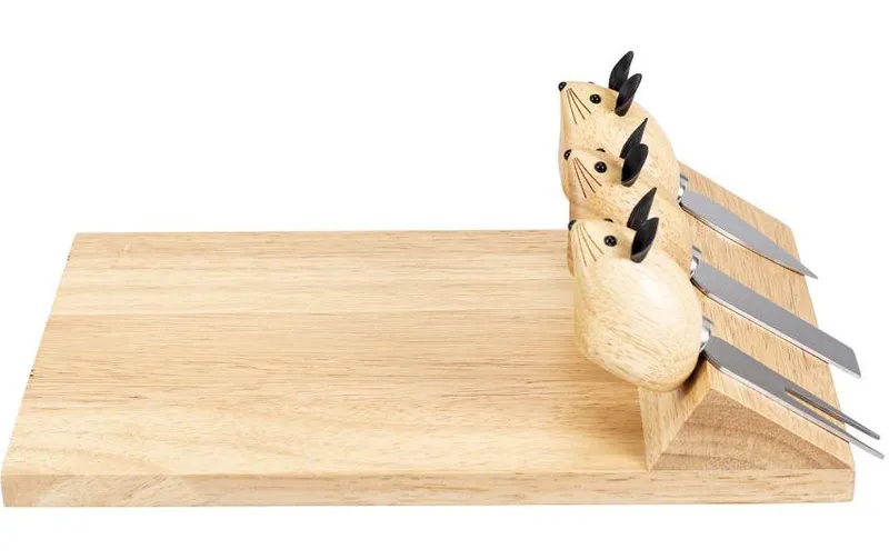Kadastar Servierplatte Mouse 4 pieces, Gummibaum