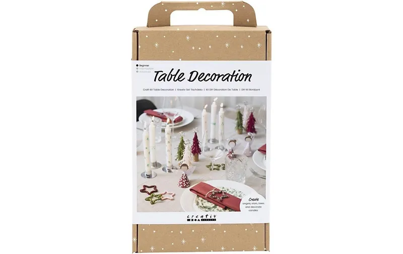 Creativ Company Bastelset Tischdekoration Engel/Weihnachtsbäume/Sterne