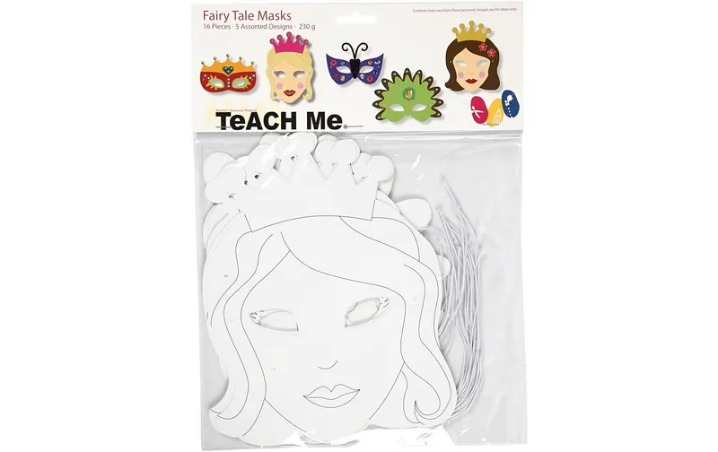 Creativ Company Partyaccessoire Märchen-Masken 16 Stück