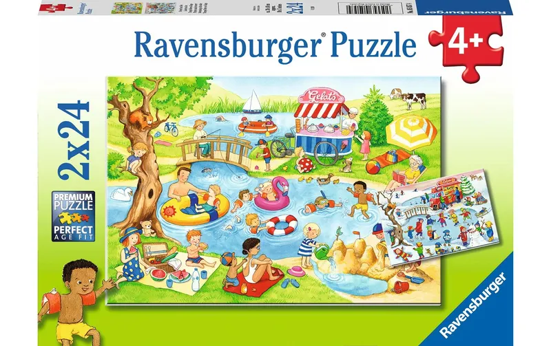 Ravensburger Puzzle Freizeit am See 2 x 24 Teile