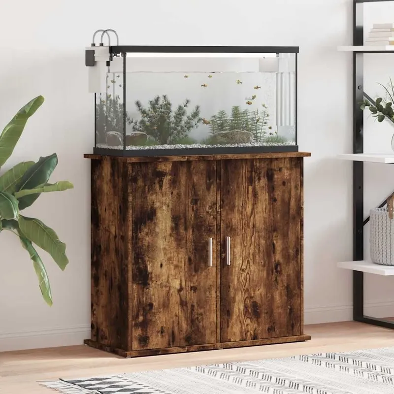 Aquariumständer Räuchereiche 81x36x73 cm derivato del legno